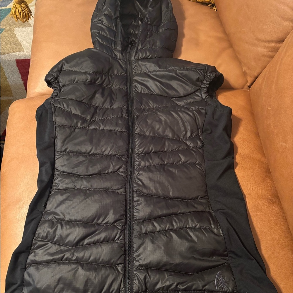 Sierra Designs 800 down Black Hooded Puffer Vest M